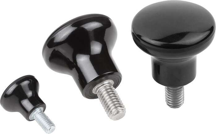 Pilzknöpfe mit Außengewinde