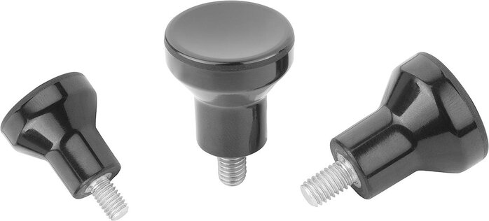 Pilzknöpfe mit Außengewinde