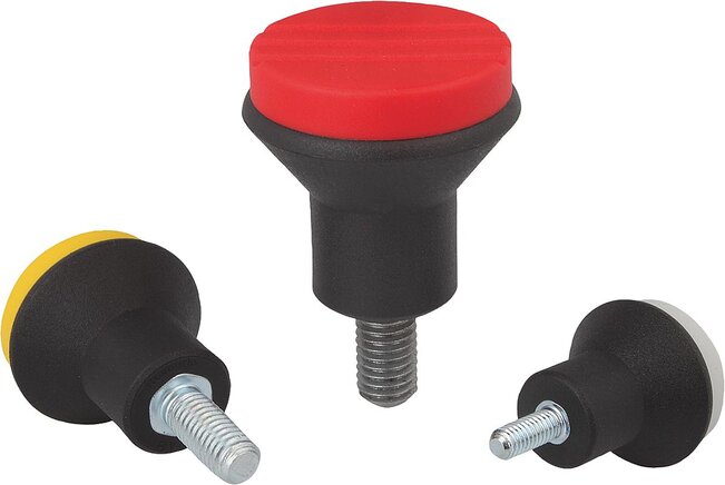 Pilzknöpfe mit Außengewinde