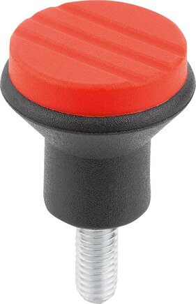 Pilzknöpfe mit Außengewinde