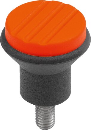 Pilzknöpfe mit Außengewinde