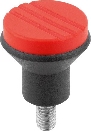 Pilzknöpfe mit Außengewinde