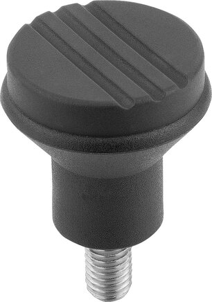 Pilzknöpfe mit Außengewinde