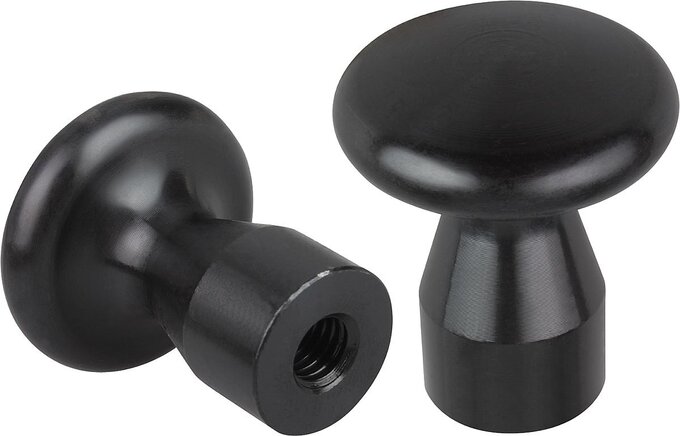 Flache Knöpfe, Innengewinde