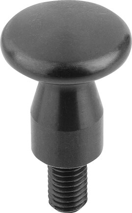 Flache Knöpfe, Außengewinde