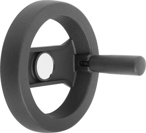 2-Speichenhandräder aus Kunststoff, mit umlegbarem Griff