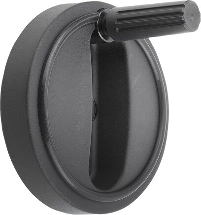 Handräder mit Zylindergriff drehbar