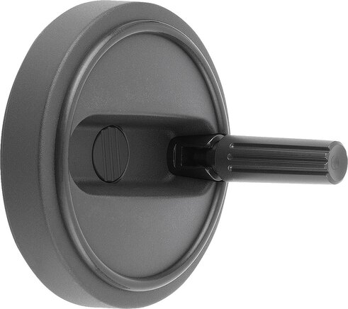 Handräder mit Zylindergriff umlegbar