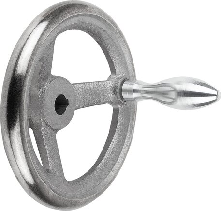 Handräder DIN 950 aus Grauguss, mit feststehendem Ballengriff