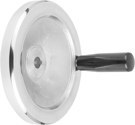 Scheibenhandräder aus Aluminium, mit drehbarem Zylindergriff