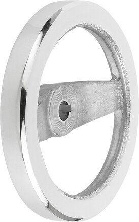 2-Speichenhandräder aus Aluminium, gerader Radkranz, ohne Zylindergriff