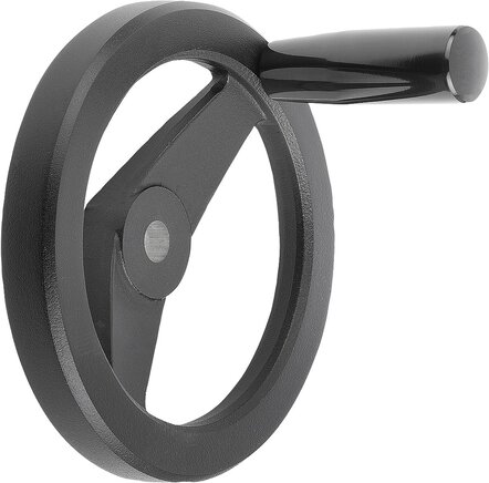 2-Speichenhandräder aus Aluminium, gerader Radkranz, mit festem Zylindergriff