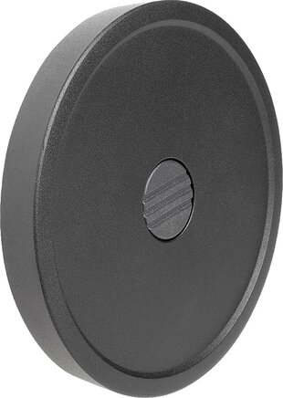 Scheibenhandräder Aluminium ohne Griff, Form C, mit Passbohrung und Passfedernut