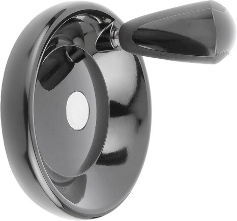 Scheibenhandräder mit drehbarem Griff, Form D, vorgebohrt