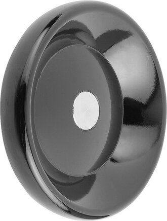 Scheibenhandräder ohne Griff, Buchse Edelstahl, Form D, vorgebohrt