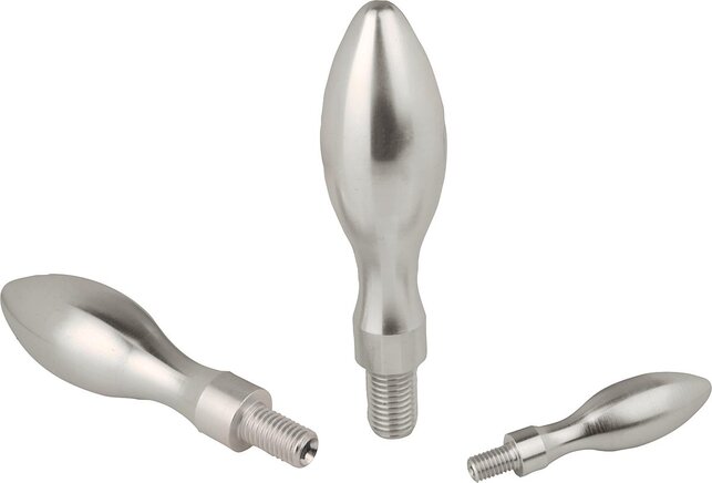 Ballengriffe feststehend DIN 39 Form E, aus Edelstahl