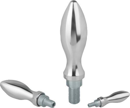 Ballengriffedrehbar ähnlich DIN 98 Form E, aus Aluminium