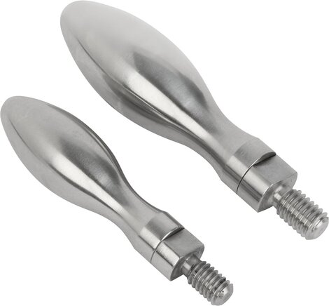 Ballengriffe drehbar ähnlich DIN 98 Form E, aus Edelstahl