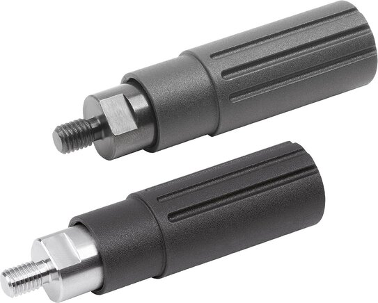 Zylindergriffe Kunststoff drehbar mit Außengewinde