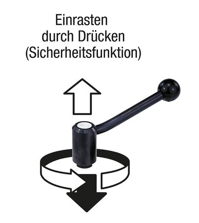 Spannhebel mit Sicherheitsfunktion, Innengewinde