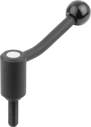 Spannhebel mit Außengewinde, 20 Grad