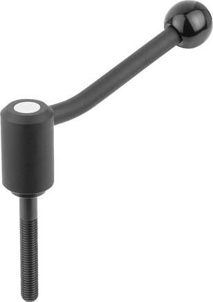 Spannhebel mit Außengewinde, 20 Grad