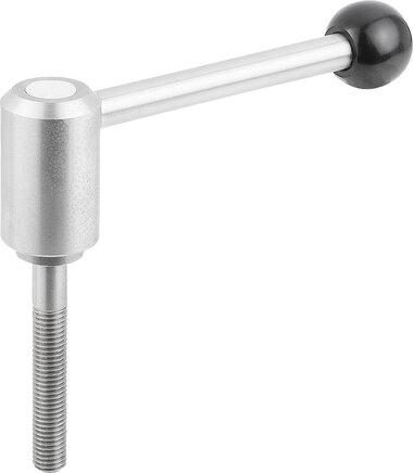 Spannhebel Edelstahl mit Außengewinde, 0 Grad