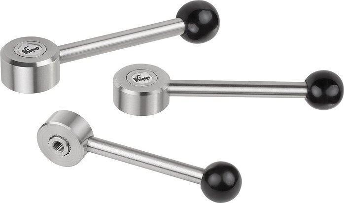 Spannhebel flach Edelstahl mit Innengewinde, 0 Grad