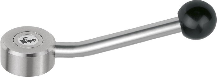 Spannhebel flach Edelstahl mit Innengewinde, 15 Grad