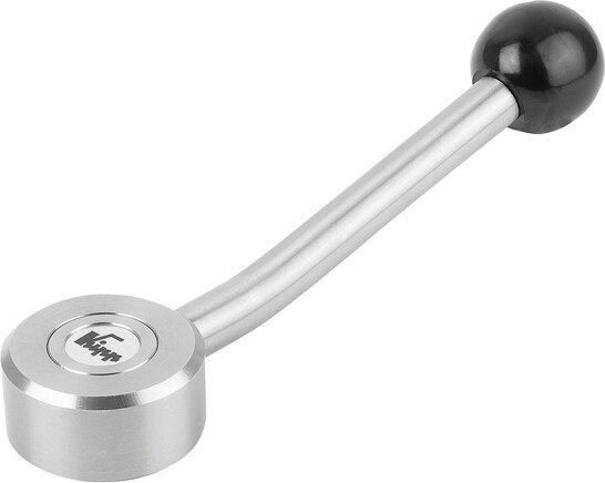 Spannhebel flach Edelstahl mit Innengewinde, 15 Grad