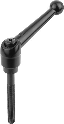 Klemmhebel mit Außengewinde, Stahl