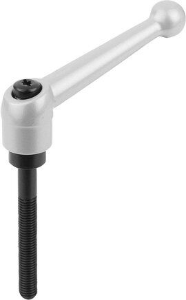Klemmhebel mit Außengewinde, Stahl