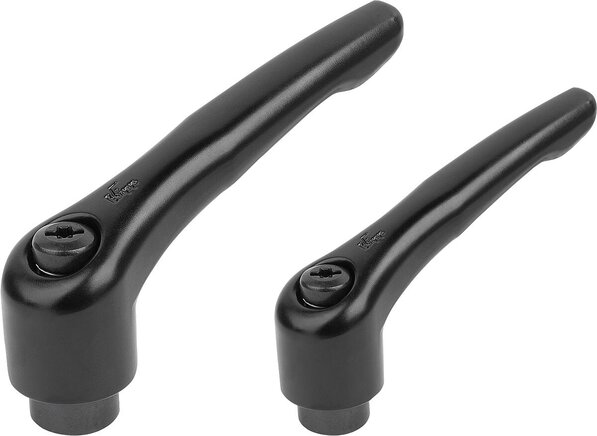 Klemmhebel mit Innengewinde, seidenmatt