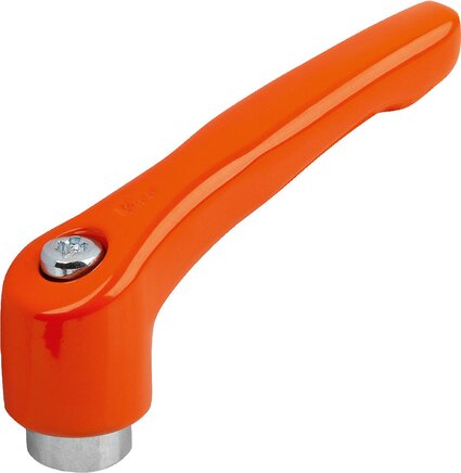 Klemmhebel Zink mit Innengewinde, Stahlteile blau passiviert