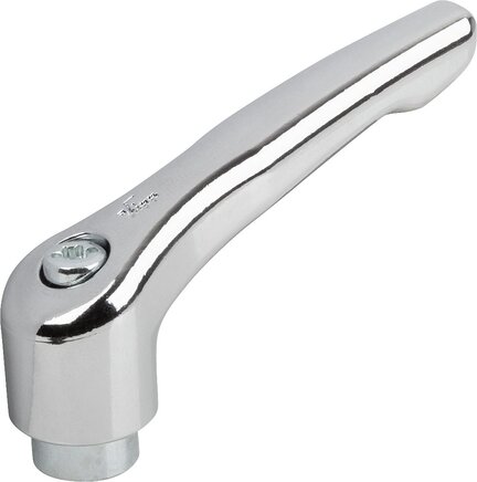 Klemmhebel Zink mit Innengewinde, Stahlteile blau passiviert