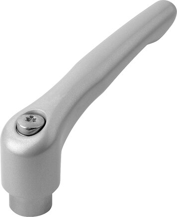 Klemmhebel mit Innengewinde, Stahlteile aus Edelstahl, seidenmatt