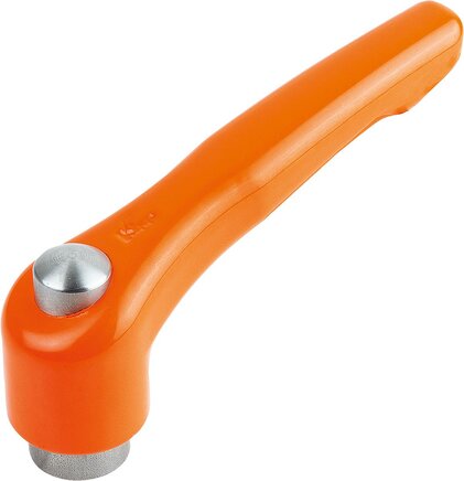 Klemmhebel mit Schutzkappe mit Innengewinde, Stahlteile aus Edelstahl