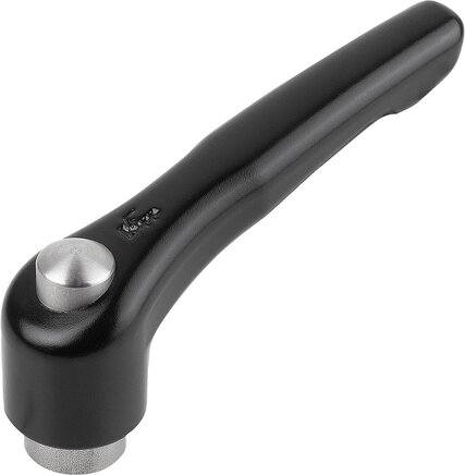 Klemmhebel mit Schutzkappe mit Innengewinde, Stahlteile aus Edelstahl