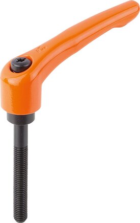 Klemmhebel mit Außengewinde, seidenmatt