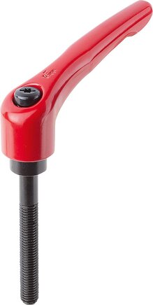 Klemmhebel mit Außengewinde, seidenmatt