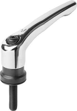 Klemmhebel Zink mit Außengewinde und Spannkraftverstärker