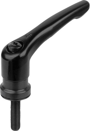 Klemmhebel Zink mit Außengewinde und Spannkraftverstärker