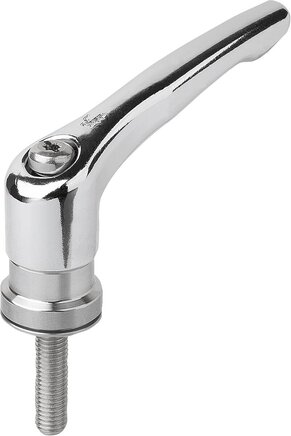 Klemmhebel Zink mit Außengewinde und Spannkraftverstärker