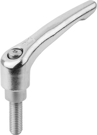 Klemmhebel Edelstahl mit Außengewinde