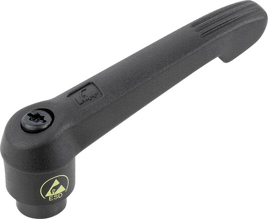 Klemmhebel antistatisch mit Innengewinde und Kunststoffgriff