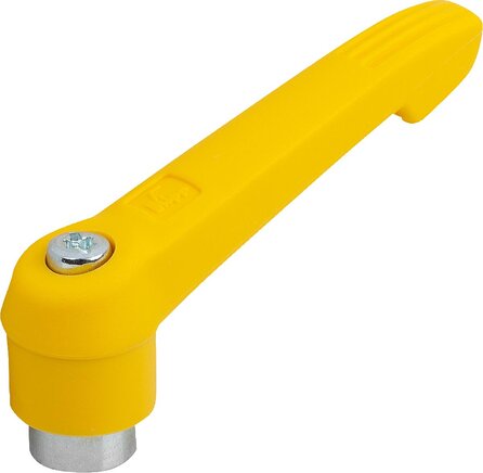 Klemmhebel Kunststoff mit Innengewinde, Stahlteile blau passiviert