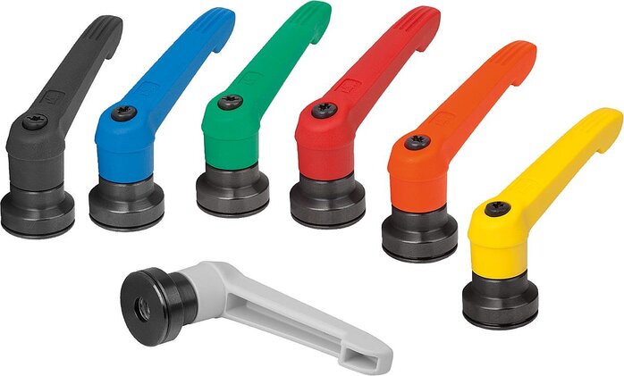 Klemmhebel Kunststoff mit Innengewinde und Spannkraftverstärker