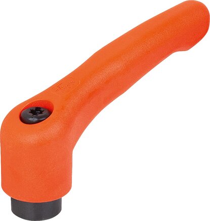 Klemmhebel Kunststoff mit Innengewinde, Stahlteile brüniert