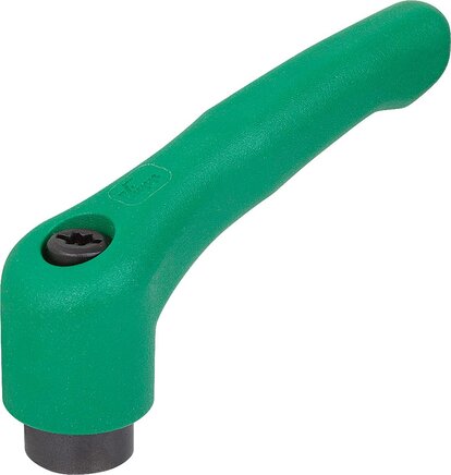 Klemmhebel Kunststoff mit Innengewinde, Stahlteile brüniert