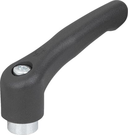 Klemmhebel Kunststoff mit Innengewinde, Stahlteile blau passiviert